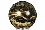 Polished Black Opal Sphere - Madagascar #297604-1